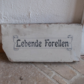 Lithografiestein `Lebende Forellen Art. EE0023